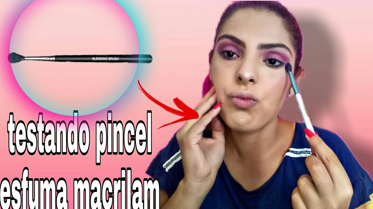 Testando pincel de esfuma da  macrilam  #makeup