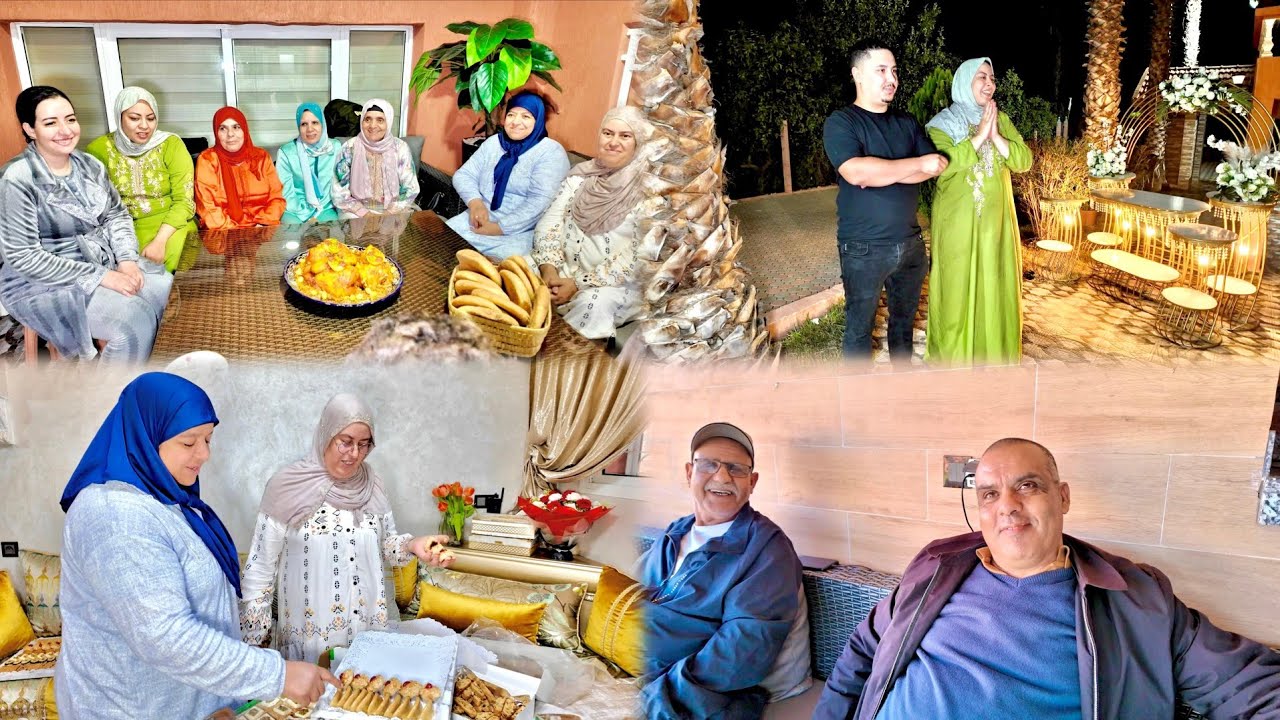العائلة كاملة حضرات🎉🎊و الفرحة لكبيرة فدار البهجة👰&zwj;♂️🫅البيفي تحط و كولشي وجد