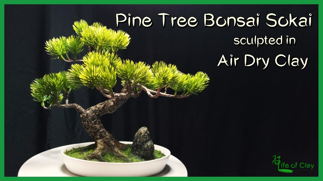 Скульптурирование бонсай из сосны Sokai_Air Dry Clay & Paper Mache_LifeofClay