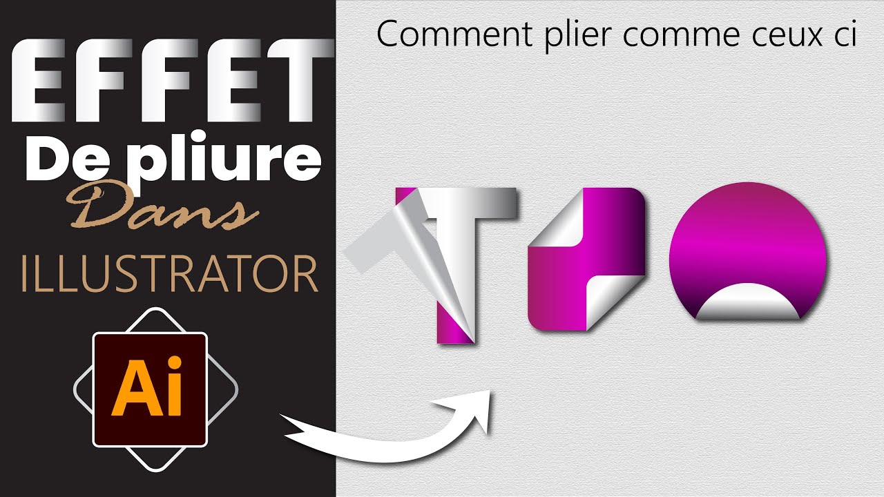 Voici Comment cr&eacute;er un effet de pliure dans Adobe Illustrator