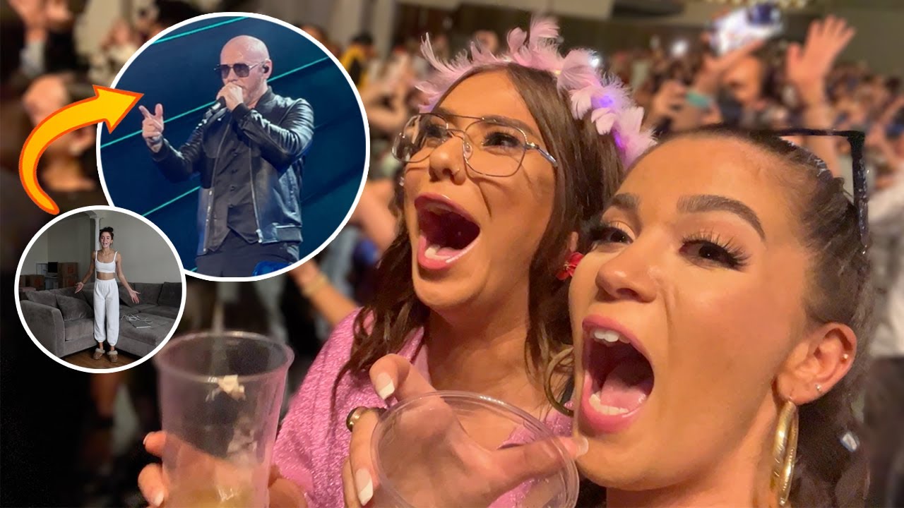 i moved & went to a pitbull concert with sarah *3rd row LOL*