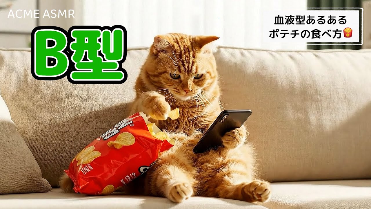 【血液型あるある】ポテチの食べ方🍟【ASMR】