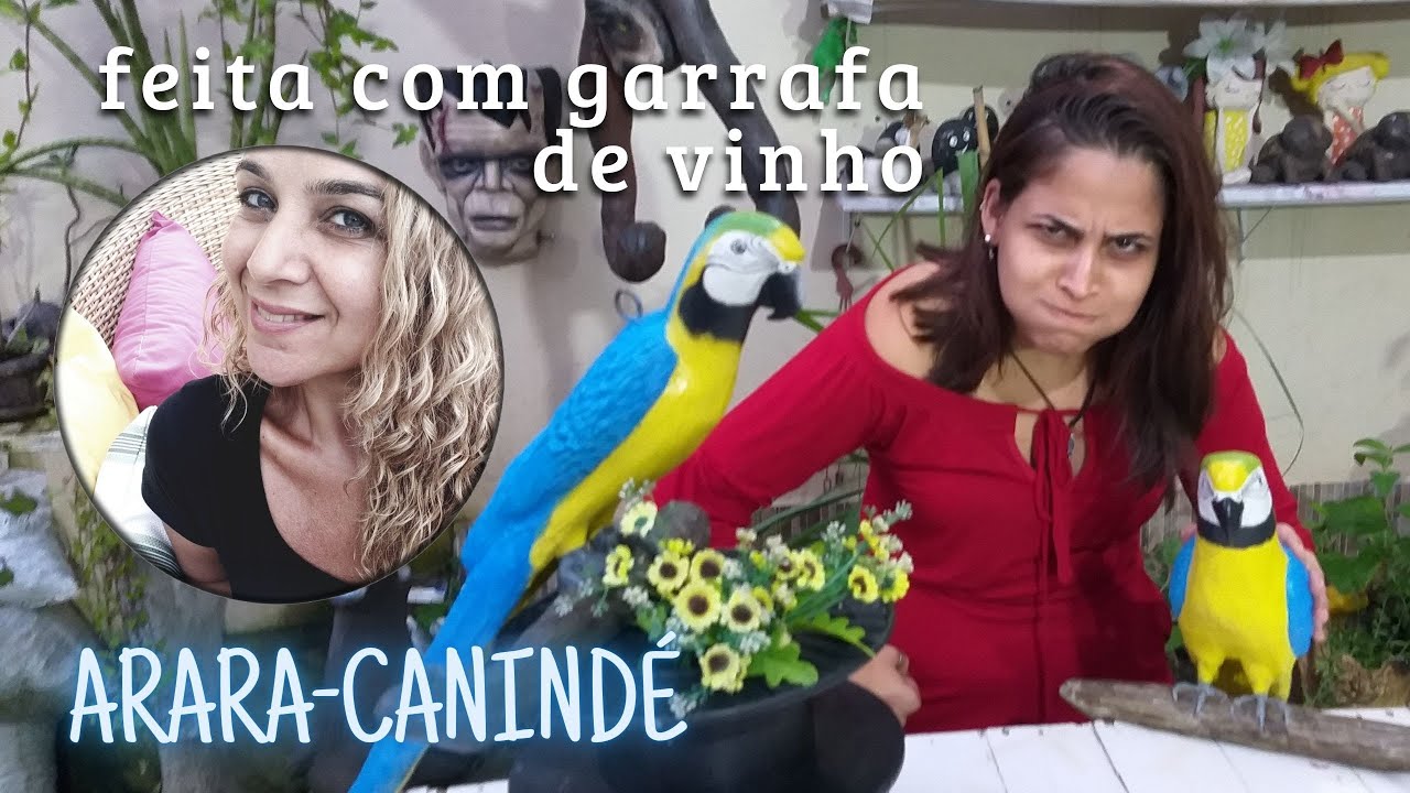 DIY-ARARA-CANINDÉ из винной бутылки