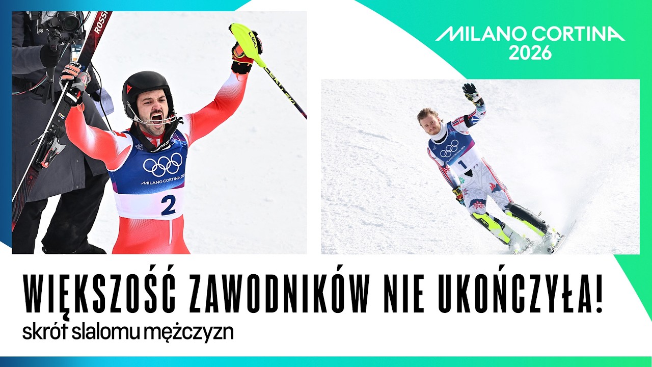 LIDER NIE UKOŃCZYŁ RYWALIZACJI! Niespodziewany przebieg slalomu mężczyzn #milanocortina2026