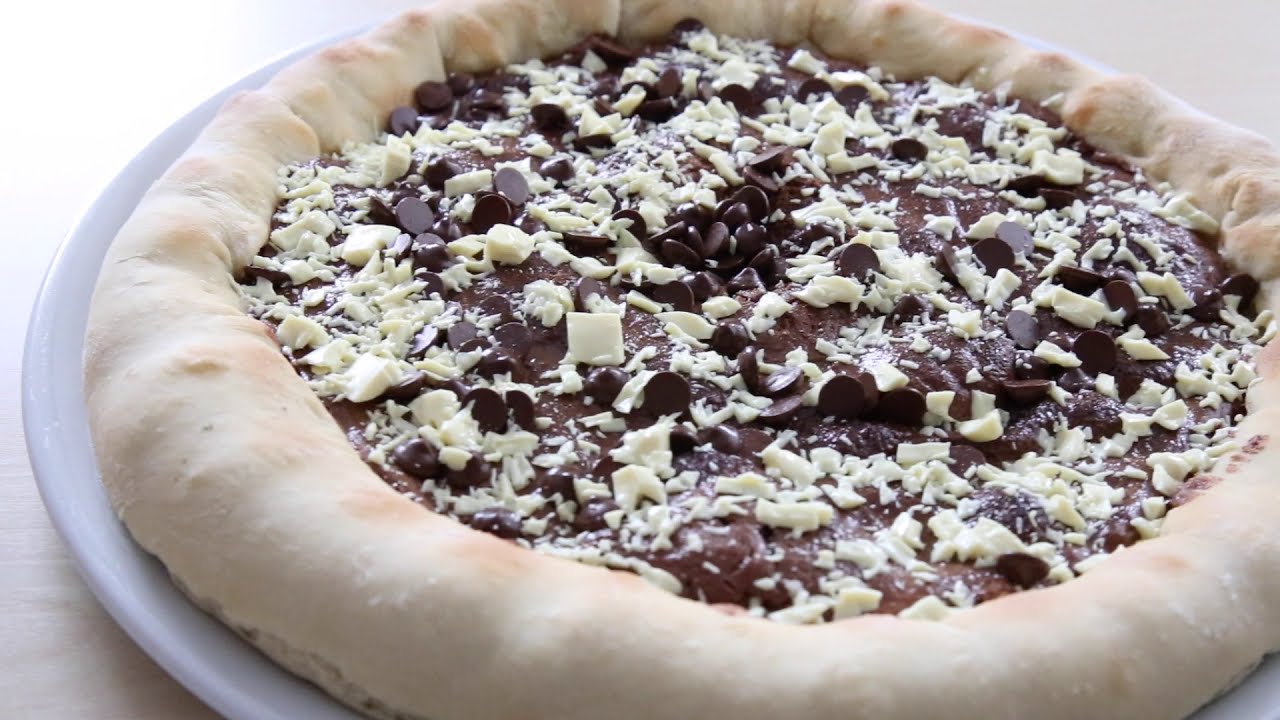 PIZZA de CHOCOLATE | con BORDE de CHOCO | @ladulceeva