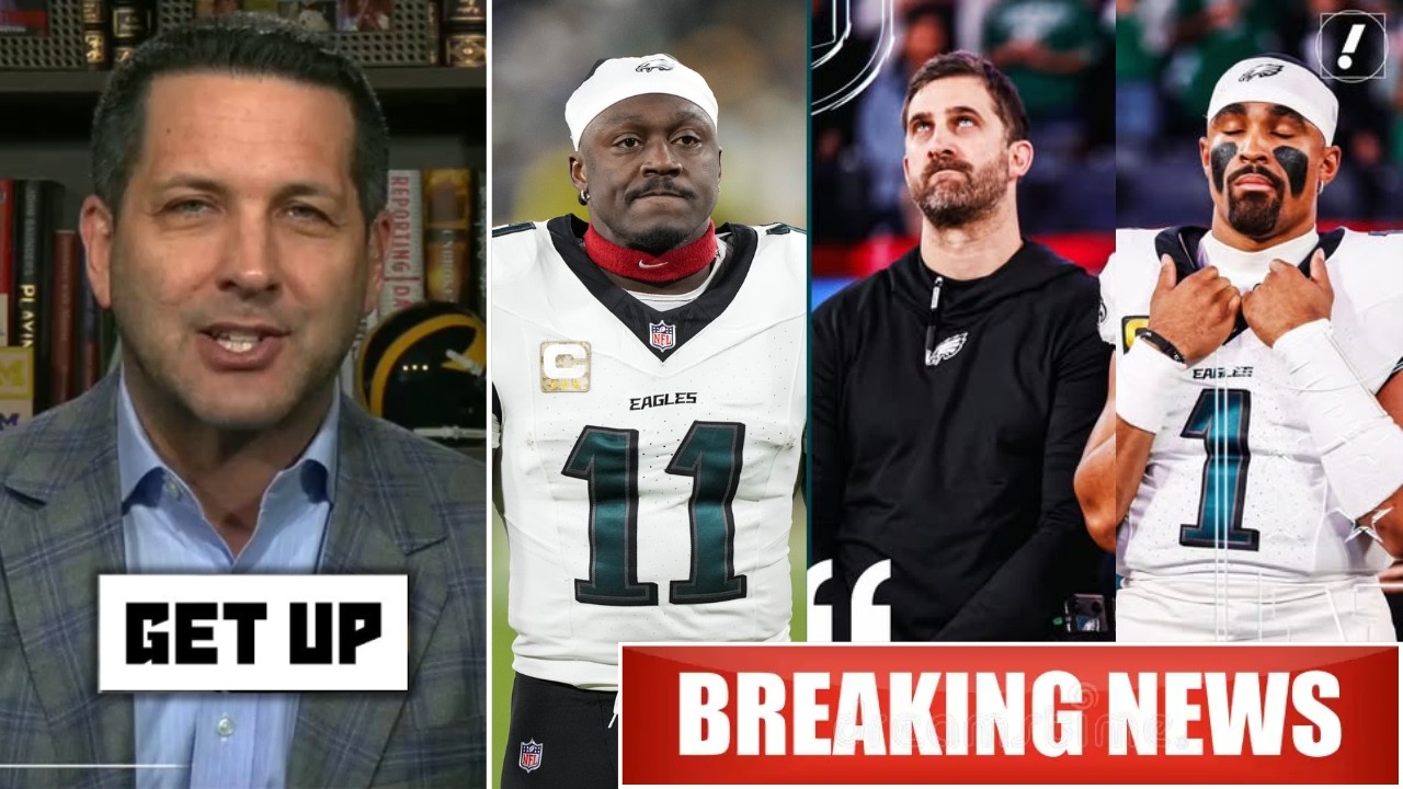 GET UP | Adam Schefter BREAKING: Between AJ Brown, Jalen Hurts, and Nick Sirianni, someone gotta go