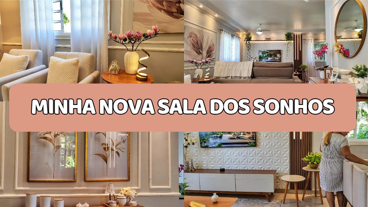 DECORA&Ccedil;&Atilde;O NOVA NA SALA FICOU UM SONHOS|| Gastei Pouco Ficou PERFEITA