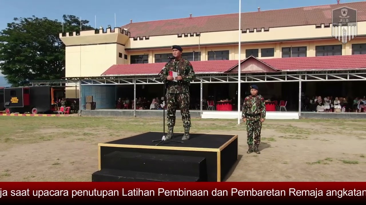 Rekaman lensa rangkaian Upacara Penutupan Latihan Pembinaan dan Pembaretan Remaja angkatan 2022