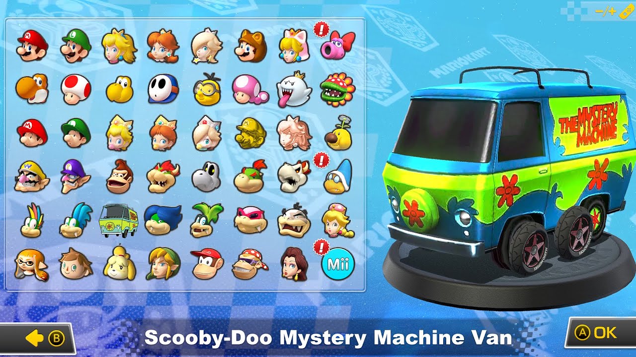 What if you play Scooby-Doo Mystery Machine Van in Mario Kart 8 Deluxe (DLC Courses) 4K