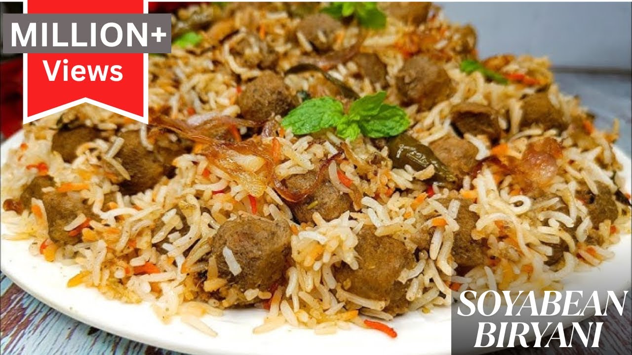 Soya Chunks Veg Biryani | Meal Maker Biryani Recipe In Hindi.