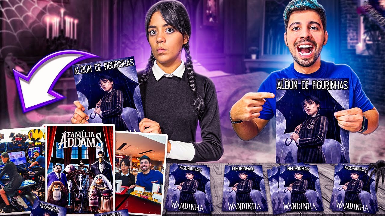 NOVO ÁLBUM DE FIGURINHAS DA WANDINHA ADDAMS COM FIGURINHAS RARAS E ESPECIAIS!!