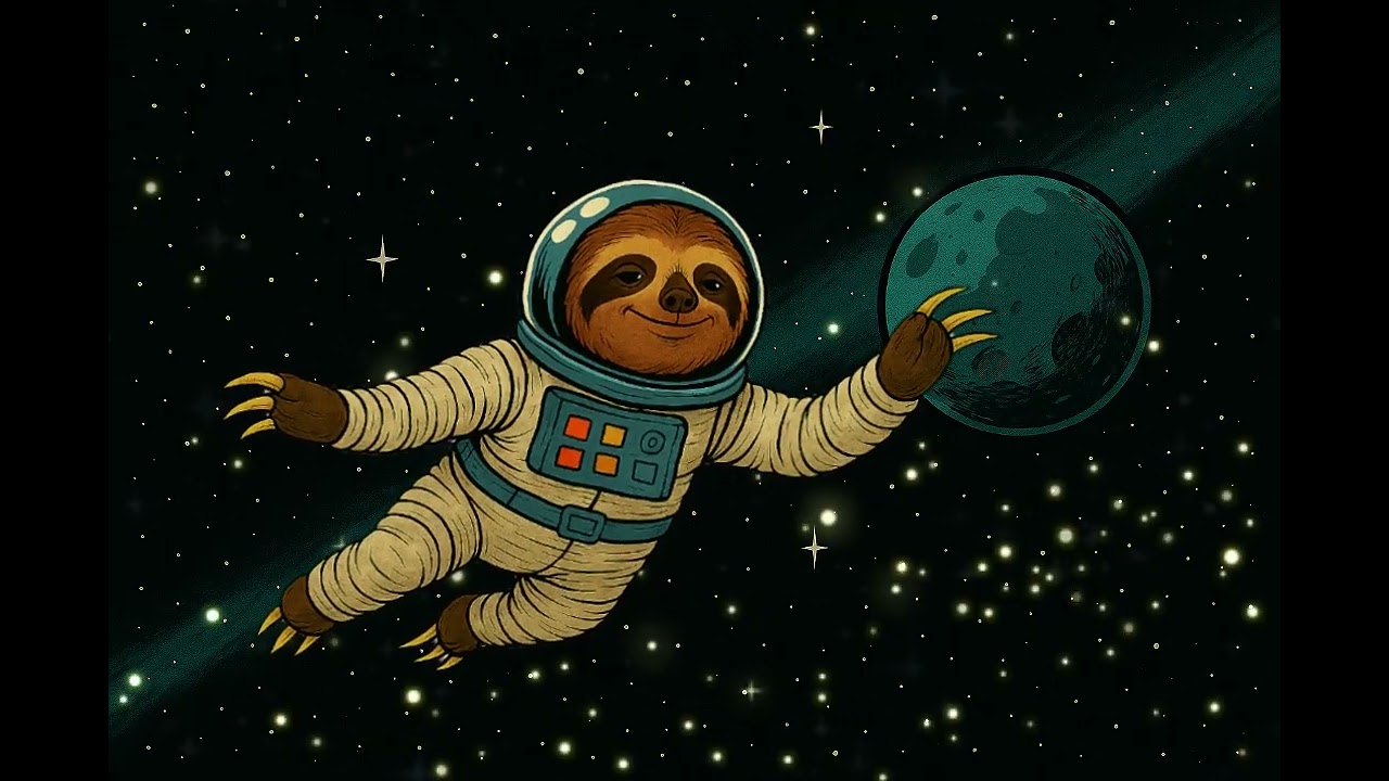 The Sloth in Space. 8 Hours of Lo-Fi Hip Hop for Sleep, Study & Chill