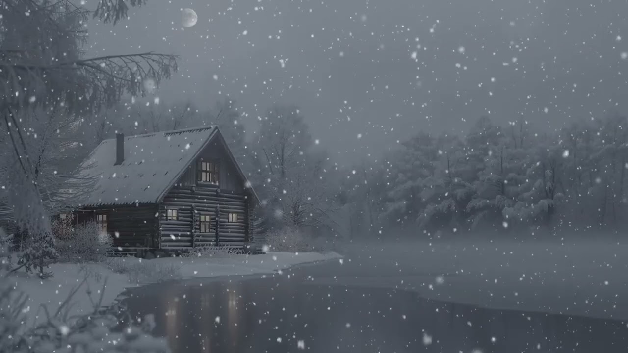 Snow Falling Gently Outside | A Quiet Winter Night Designed to Bring Deep, Natural Sleep