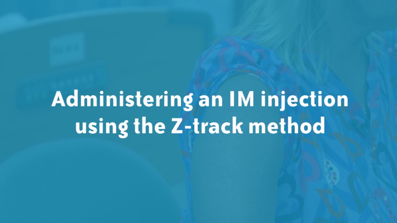 Administering an IM injection using the Z track method