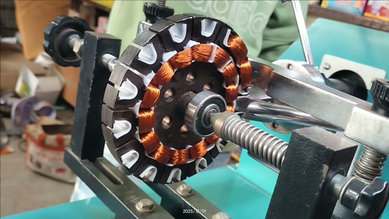 14+14 Running  Coil winding G/ Part 1/ celling fan Stator Winding  #coil #winding #ceiling #fan 