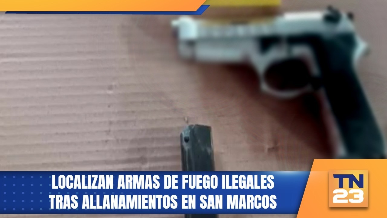 Localizan armas de fuego ilegales tras allanamientos en San Marcos