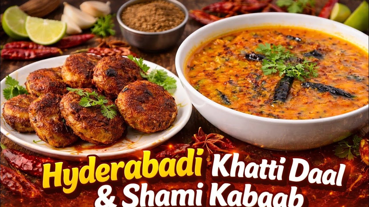 Authentic Hyderabadi Khatti Daal & Shami Kabaab | Easy Home Recipe