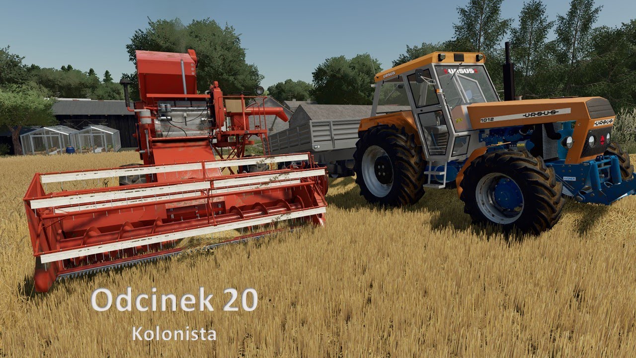 Żniwa pszenicy 🌿 [20] Kolonista 🚶‍♂️Kolonia 🏠#fs22 #kolonia #ursus #polska #pszenica #vistula