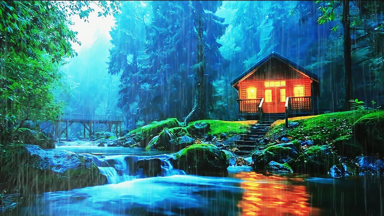 Soothing Rain on the Wooden Forest Canin  🌧 | Calm Night Ambience for Sleep - ASMR RAIN RELAXING