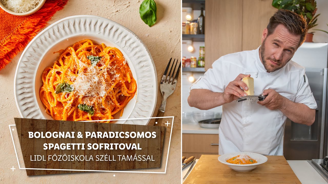 Paradicsomlecke 2. 🍅Bolognai & paradicsomos spagetti sofritoval🍅 - Lidl Főzőiskola Széll Tamással