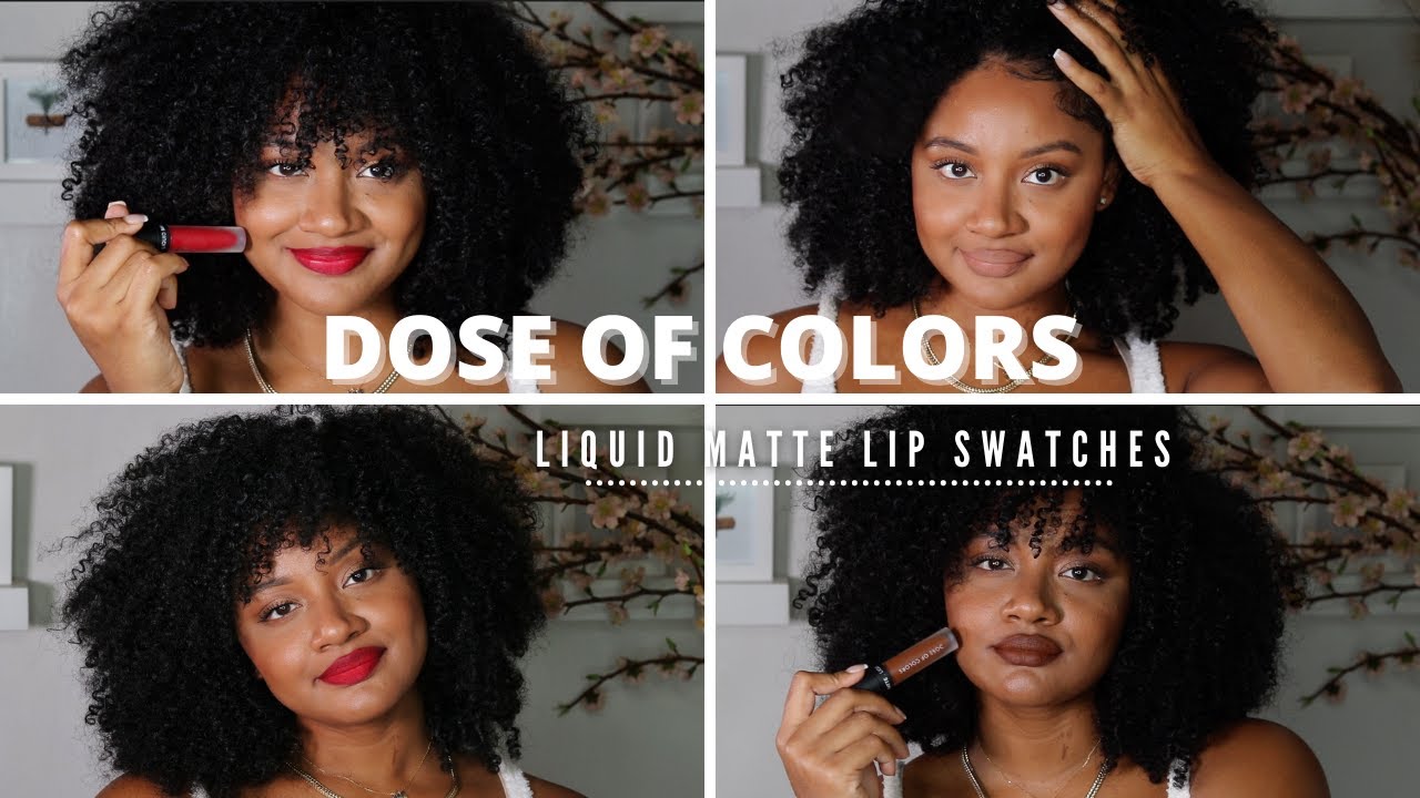DOSE OF COLORS LIQUID MATTE LIPSTICK SWATCHES | PERFECT FALL LIP COLORS | LIP SWATCH + FULL REVIEW