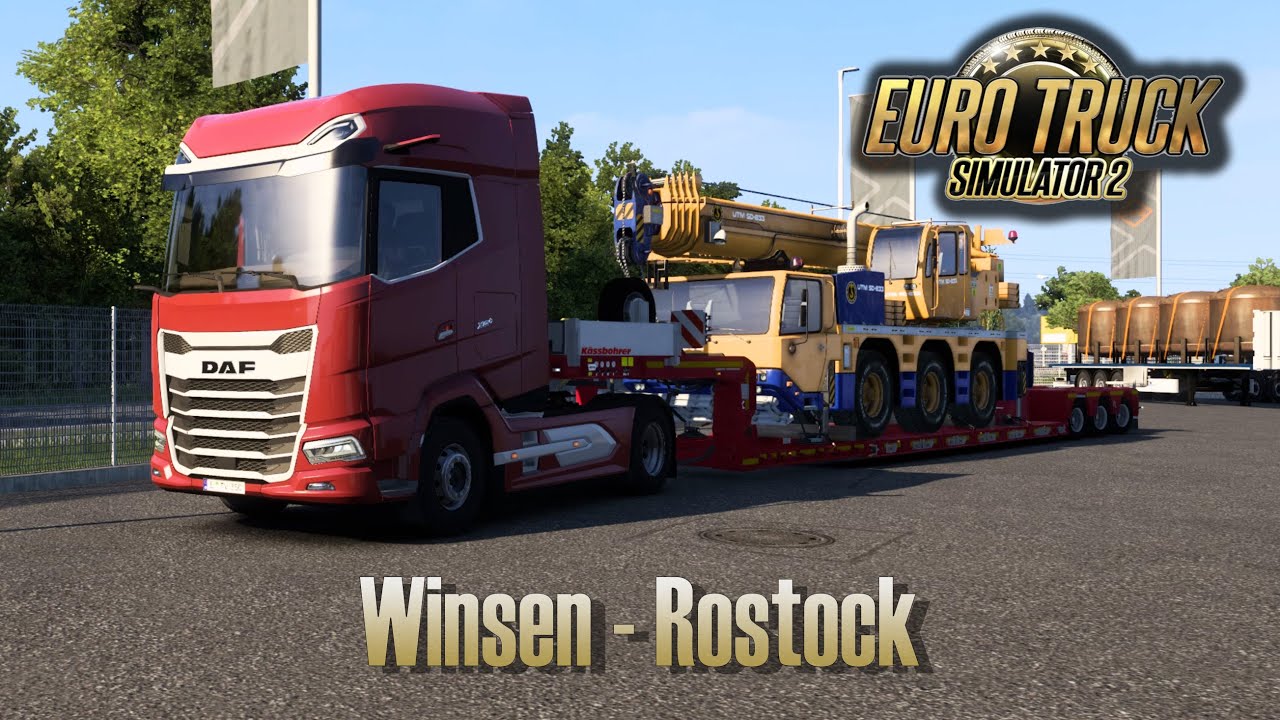 Euro Truck Simulator 2 | Winsen - Rostock | Mobile Crane - UTM SD-833