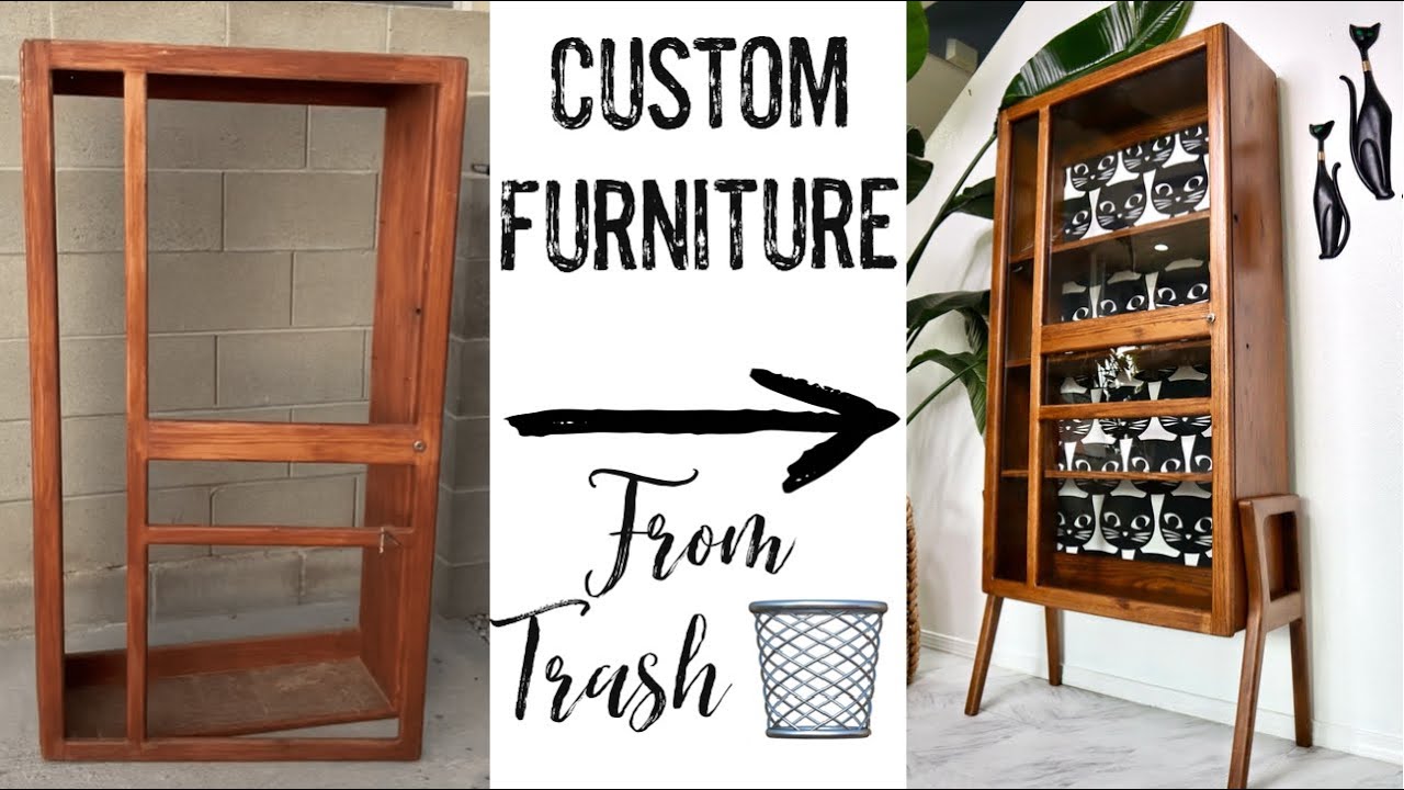 Combining two furniture pieces into one/ DIY Cabinet Upcycle ♻️ /Trash to Treasure #furnituredesign