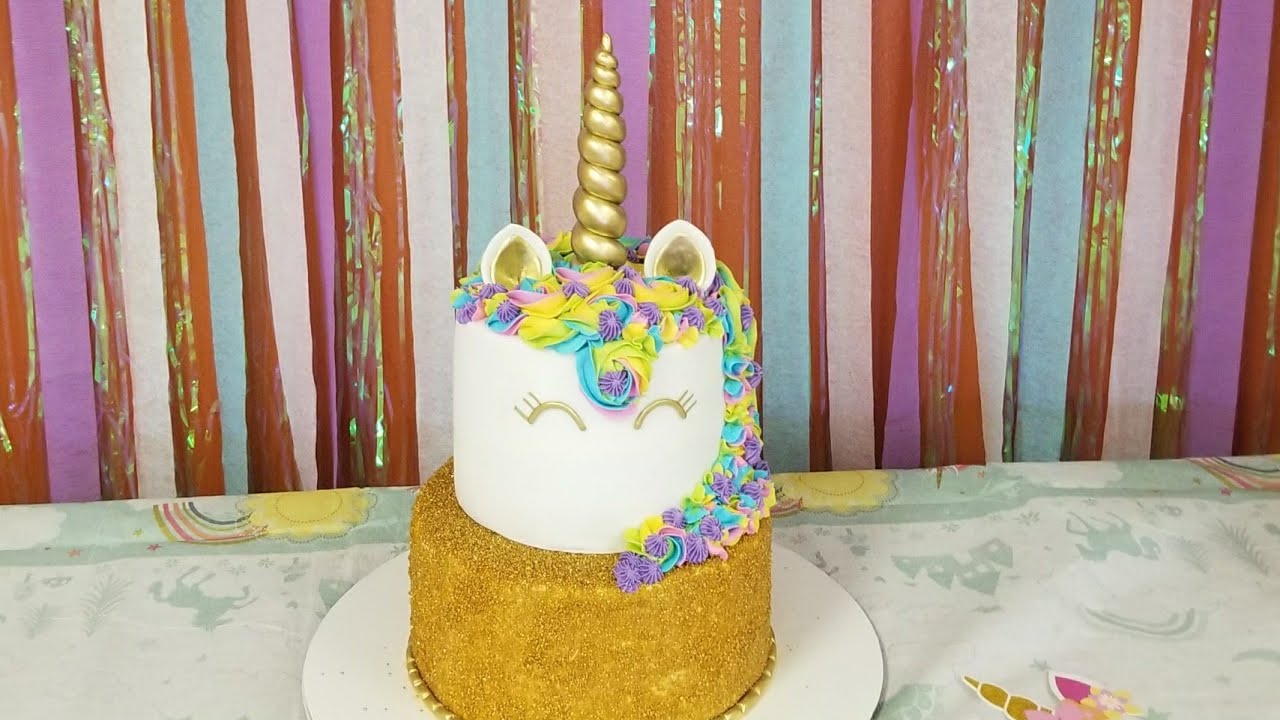 Unicorn cake!🦄/pastel de unicornio tutorial 😚😚😊😊😁😁😍😍🤗🤗