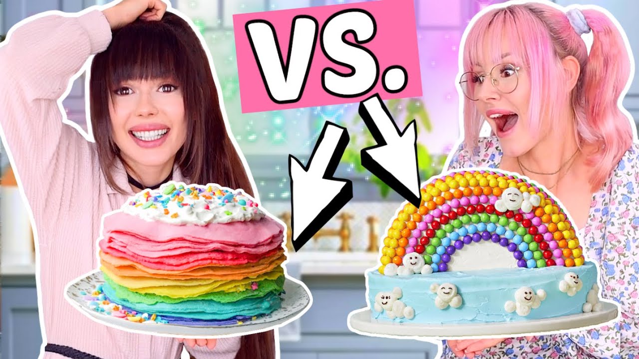 XL Torten BFF Battle ⚡️ Regenbogen Torte vs. Cr&ecirc;pe Torte | ViktoriaSarina