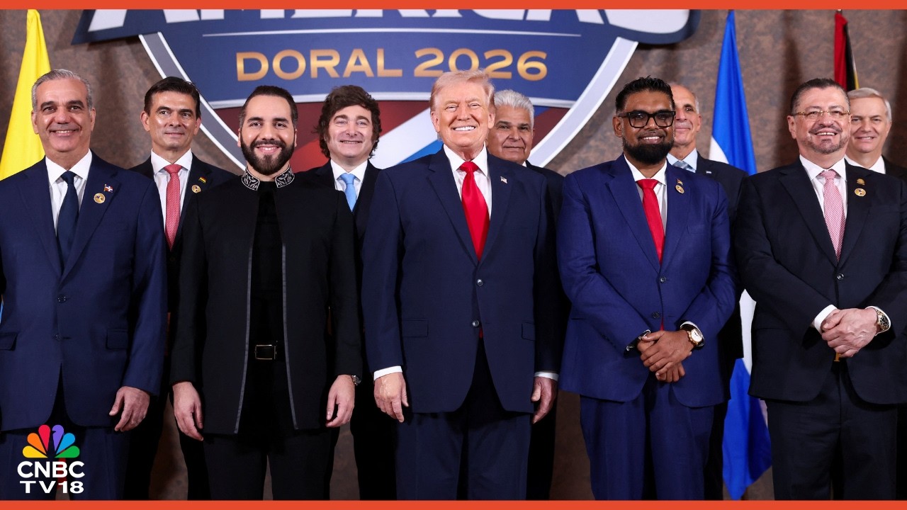 Donald Trump Greets Latin American Leaders At 