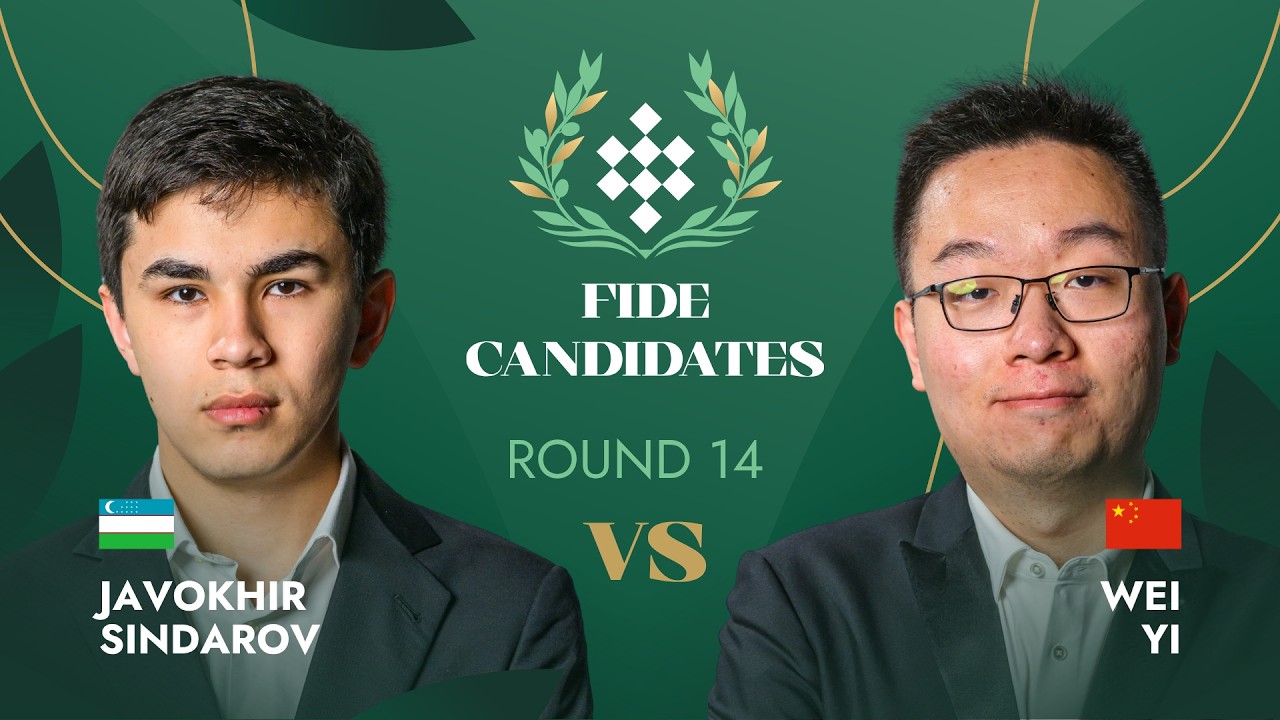 🇺🇿 Javokhir Sindarov &mdash; Wei Yi 🇨🇳 | Round 14 | FIDE Candidates Tournament 2026