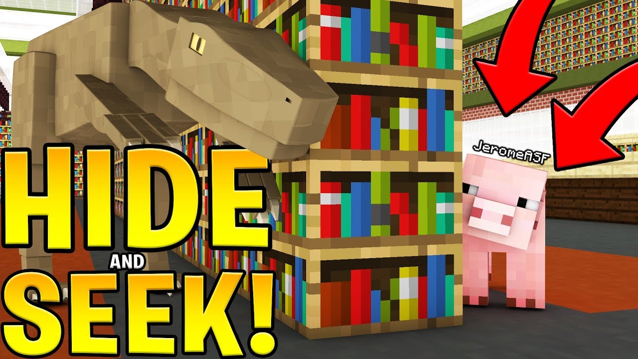MINECRAFT MORPH MOD HIDE AND SEEK ON ANIMAL SCHOOL | JeromeASF