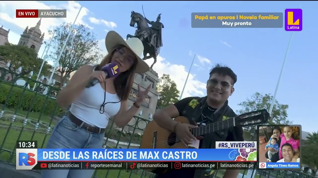 Max Castro recuerda sus raíces desde Ayacucho.