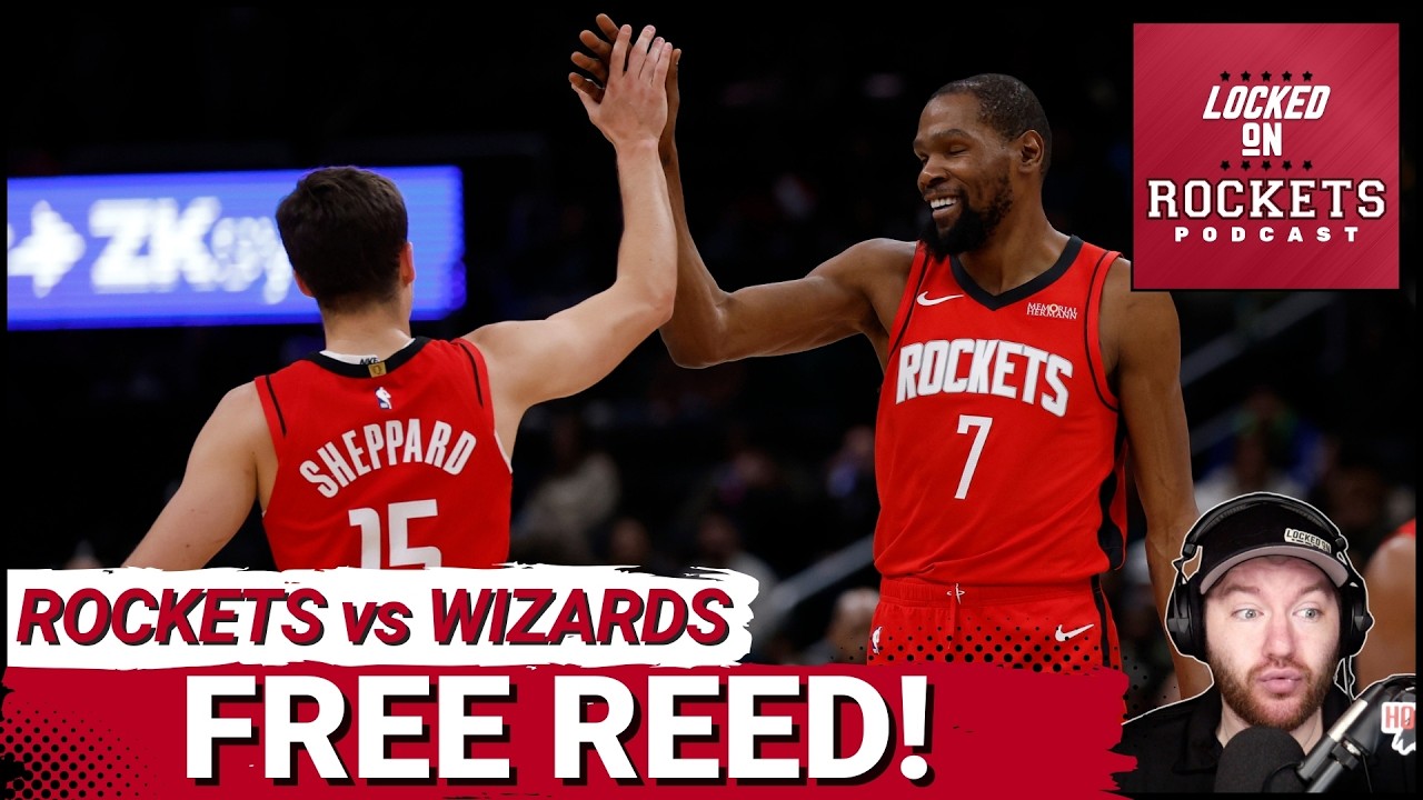Reed Sheppard ELEVATES Rockets Offense As Durant & Sengun COMBINE For 62 Points Vs Wizards