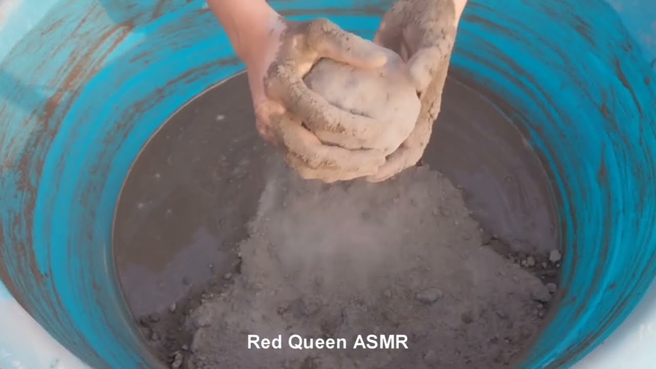 Pure cement damp&dry crumbling oddly satisfying