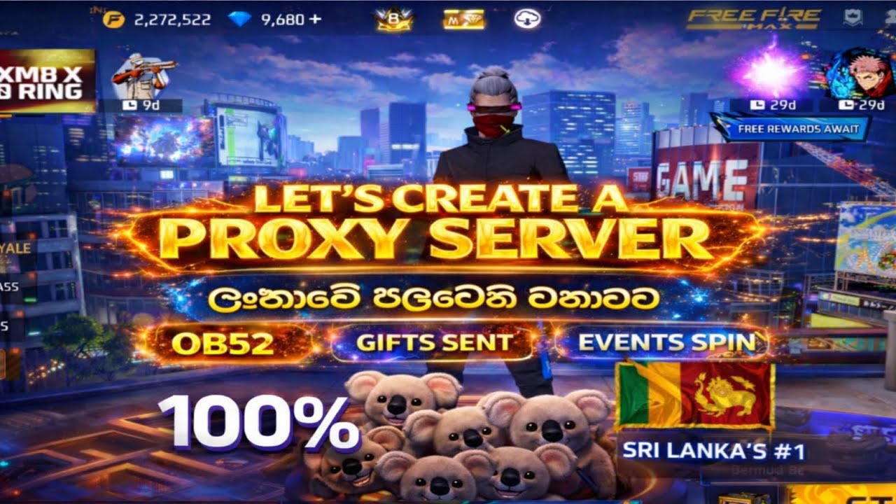 හරියටම PROXY SEVER එකක් හදාගමු 😃 | 100% සාර්ථකව හදාගමු 💯 | OB52 ❤️‍🔥 #freefire #freefireproxyserver