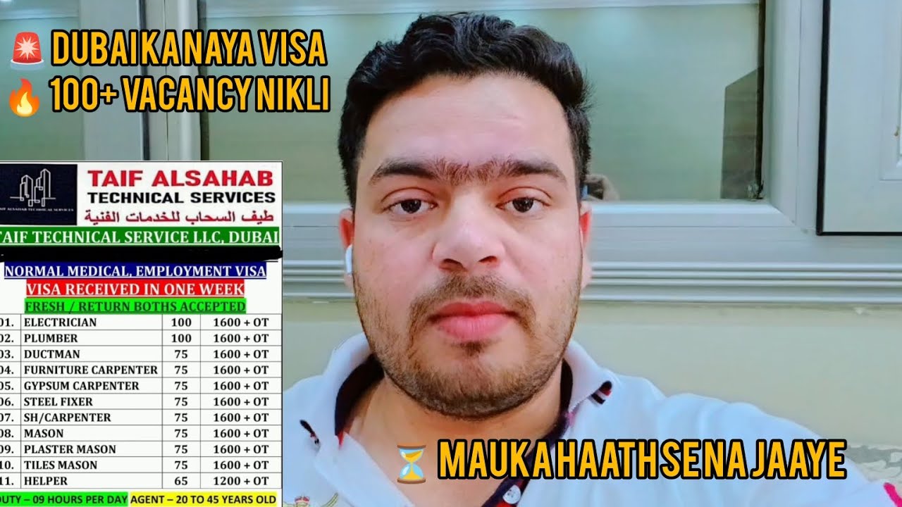 Dubai Company Ka Naya Visa 🔥 Bahut Sari Vacancy Nikli | Jaldi Apply Karein | Dubai Jobs 2026 