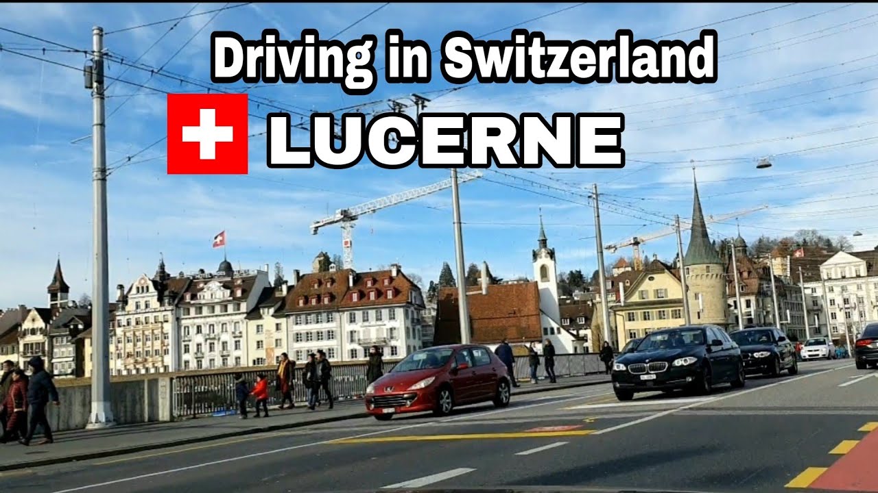 (4K) Driving in Lucerne - Luzern Down town