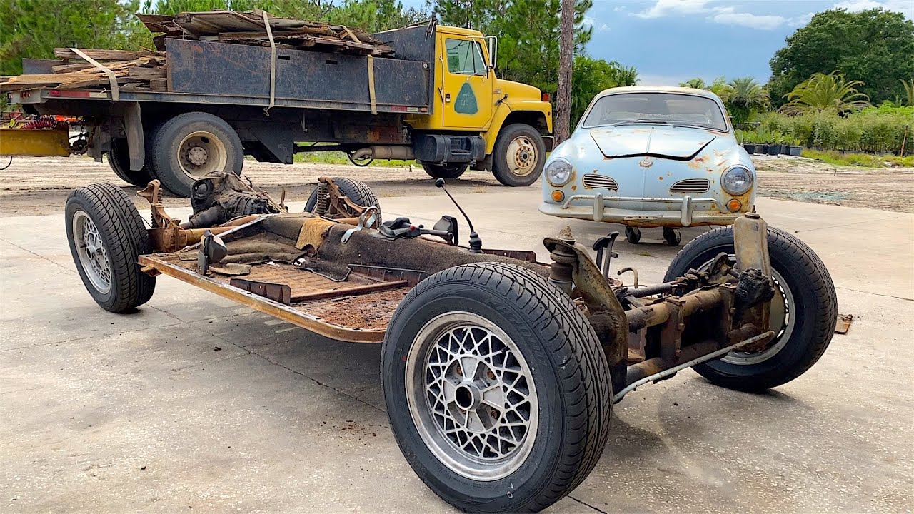 VW Karmann Ghia Restoration - Clean & Inspect Chassis! Day 3
