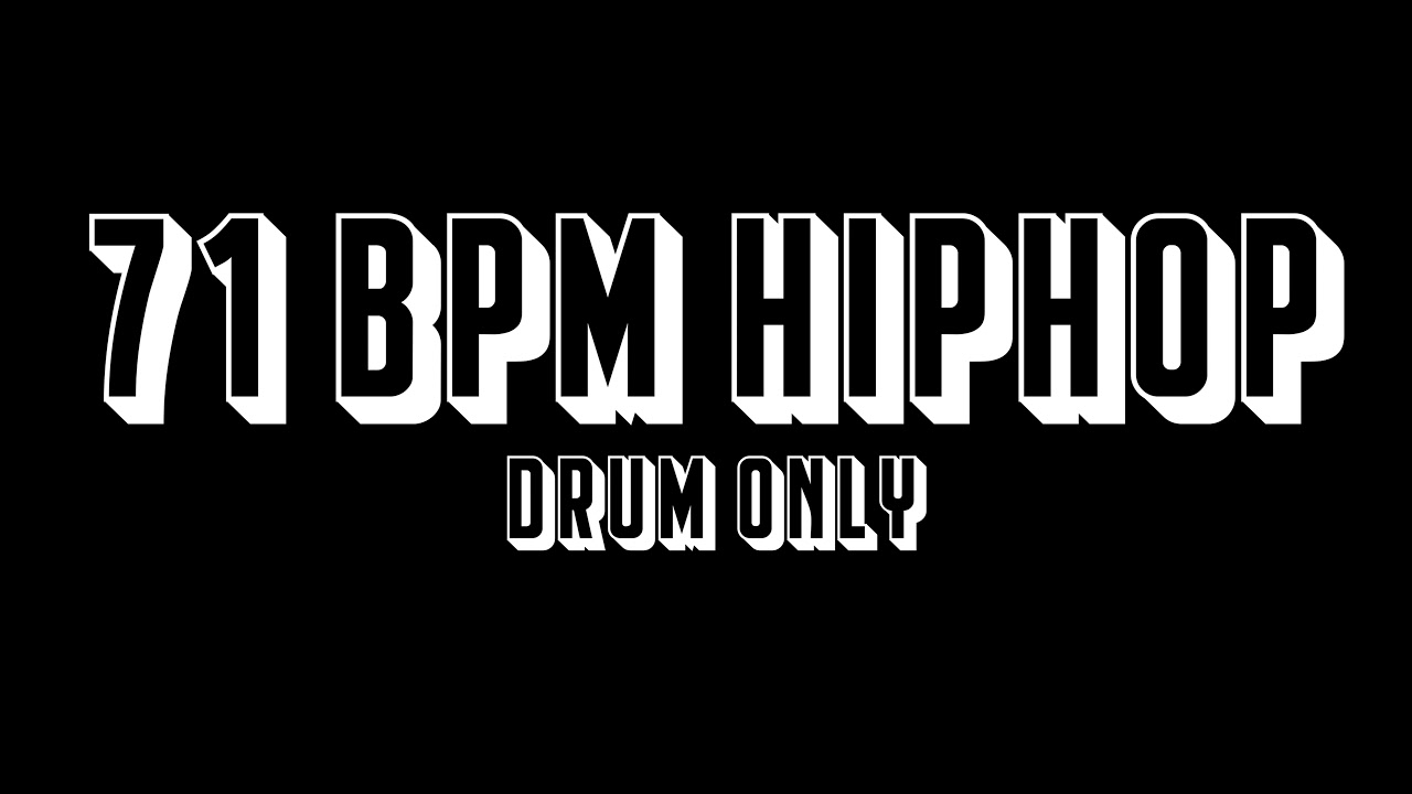 71 BPM HIP HOP DRUMS ONLY BACKING TRACK TO JAM TO