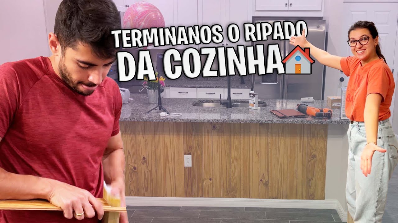 Finalmente finalizamos o ripado da cozinha! Compramos o revestimento!