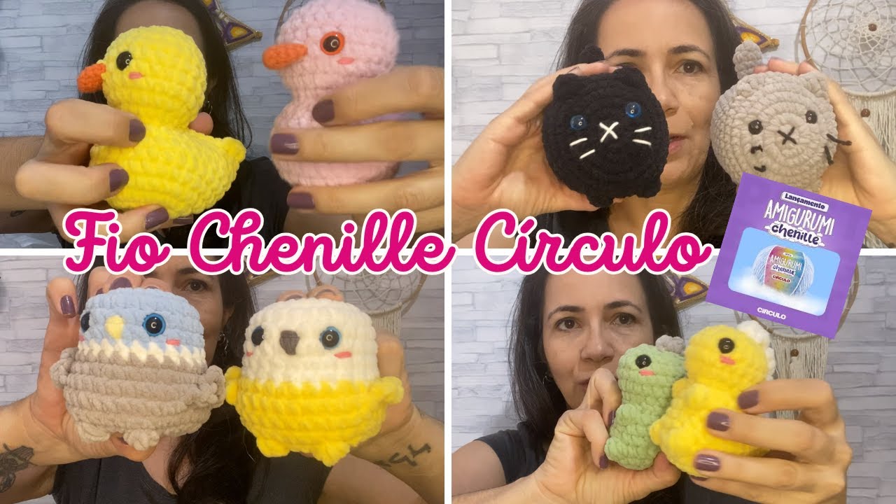 Testando o novo fio Chenille da Círculo