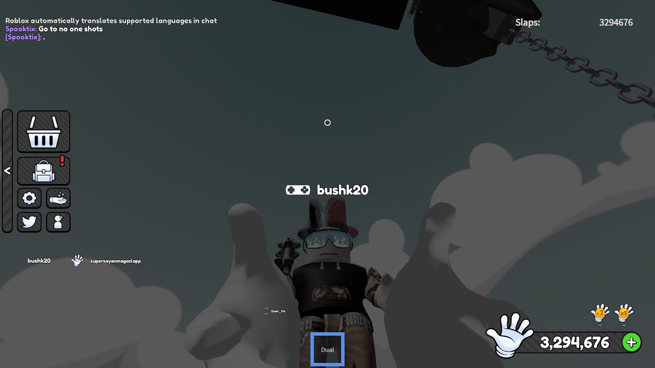 Funny moment with Orbit Glove in SB | Roblox - Slap Battles (Full screen)