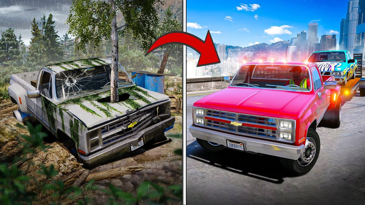Repairing ABANDONED 1980s Truck in GTA 5!