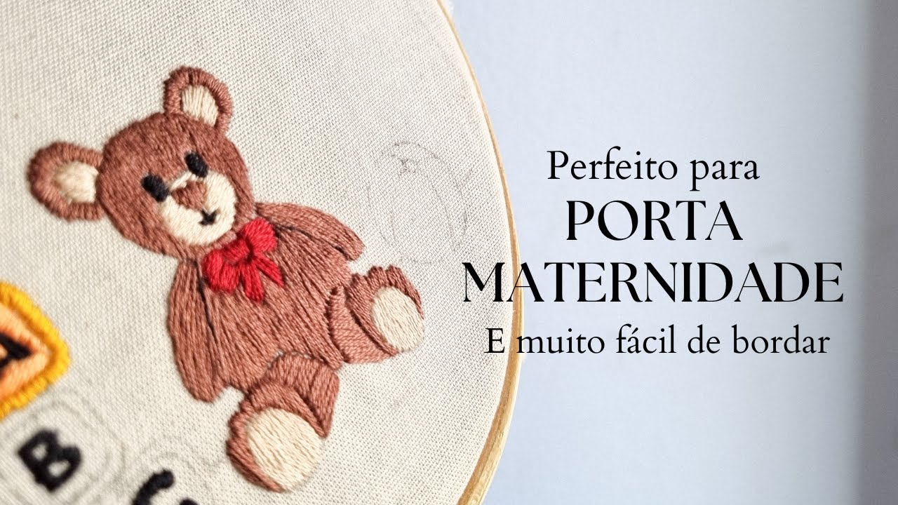 Como bordar um ursinho - bordados a mao para iniciantes