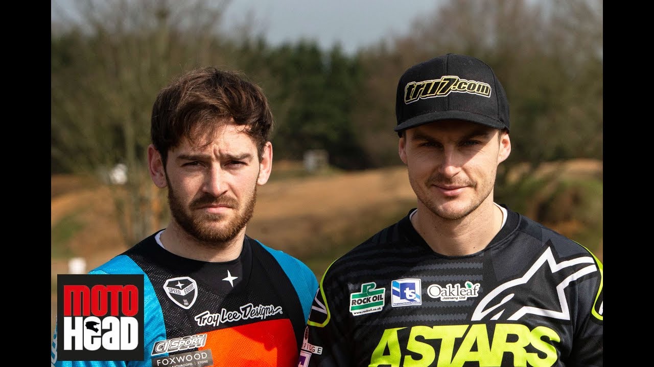Elliott Banks-Browne and Jake Nicholls square up before the Blaxhall British championship