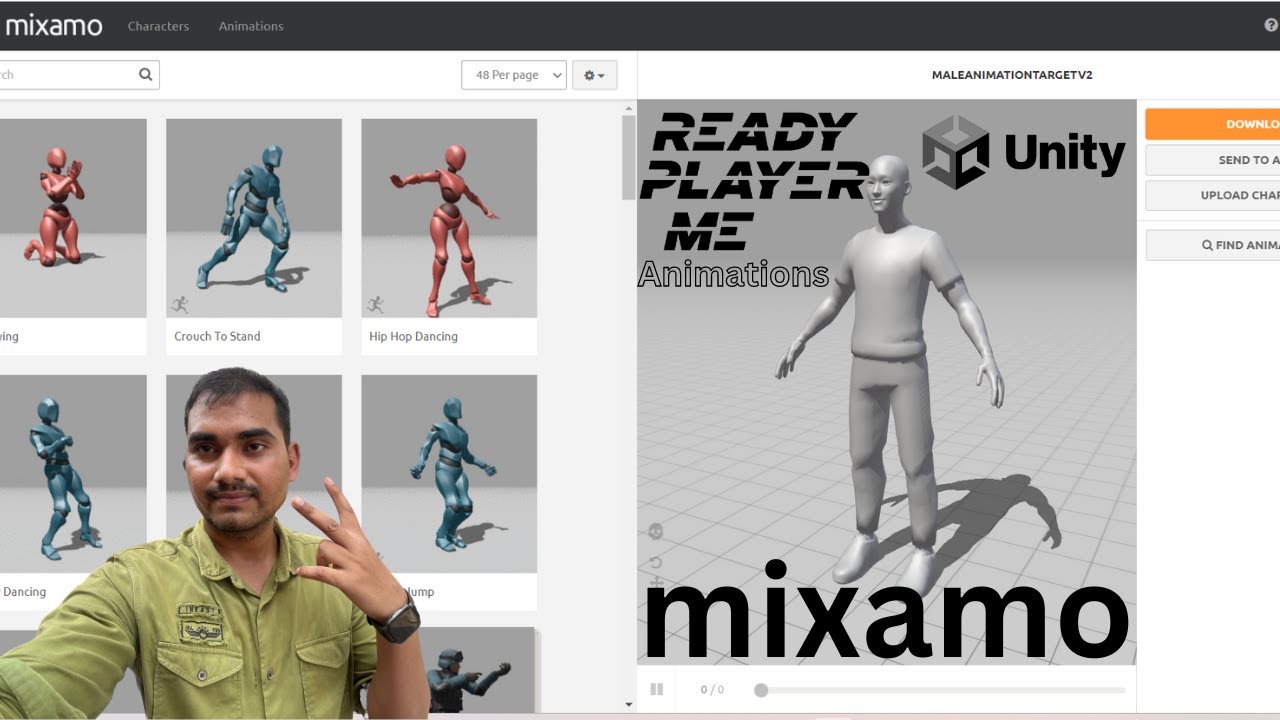 Mixamo Animations on Ready Player Me Characters in Unity: A Step-by-Step Guide