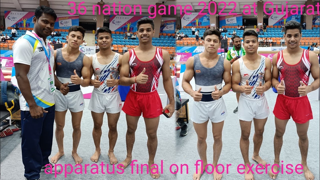 36 national || game ||2022 at ||Gujarat ||apparatus ||final on|| floor|| exercise||MAG||