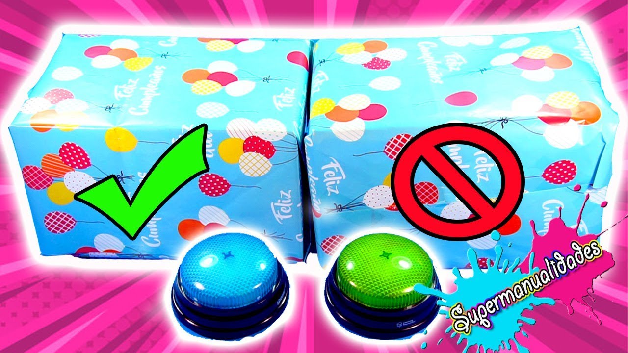 NO elijas el regalo incorrecto de cumpleaños ( Retos con Slime) - Supermanualidades