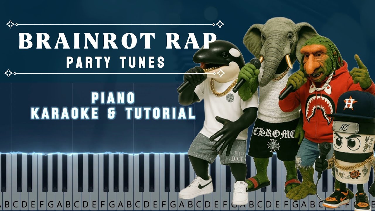 Brainrot Rap | Karaoke Piano | Piano Tutorial
